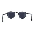 thumbnail image 4 of Polarized Retro Hipster Round Metal Rim Normcore Sunglasses All Black, 4 of 4