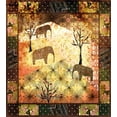 thumbnail image 3 of African Twin Size Duvet Cover Set, Patchwork Inspired Pattern Grunge Vintage Featured Elephants Trees Roses Print, Decorative 2 Piece Bedding Set with 1 Pillow Sham, Multicolor, by Ambesonne, 3 of 3