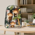 thumbnail image 5 of Rocae Monkeys Swinging from Palms for 16inch Clear Backpack Transparent School Backpack for Women Men, Capacity Clear Bag for College, Travel, 5 of 7