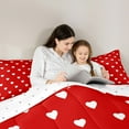 thumbnail image 4 of jejeloiu Romantic Heart Print 7-Piece Twin Bedding Sets,Happy Valentine'S Day Bedding Comforter Set,Kawaii Loves Pattern Sheet Sets For Girls Teens,Luxury Bedroom Decor Reversible, 4 of 8