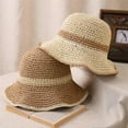 thumbnail image 7 of Floppy Big Beach Straw Hats for Women Foldable Summer Wide Brim Packable Sun Hat Womens Travel Straw Fedora Hat, 7 of 7