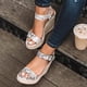 thumbnail image 1 of Zapatos de mujer con tacón de cuña, sandalias de talla grande con cuerda de cáñamo tejido de paja, zapatos de mujer Wmkox8yii  sa4054, 1 of 4