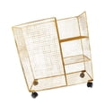 thumbnail image 2 of S SERENABLE Rolling Mat Storage Rack Wheeled Fitness Equipment Holder for Dumbbells Gold, 2 of 9