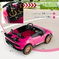 thumbnail image 3 of Costway 4WD 2-Seater Ride on Car, Licensed Lamborghini Kids’ Vehicles with Remote Control Pink, 3 of 10