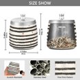 thumbnail image 2 of Yayeee Ashtray with Lid for Cigarette Smokeless Stainless Steel Home Ash Holder, Black Stripes, 2 of 7
