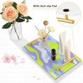 thumbnail image 4 of Iauyy Modern Square Bathroom Tray with Handles - Acrylic & Aluminum Alloy Vanity Countertop Organizer ，Lavender Blue, 4 of 7
