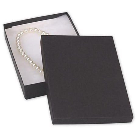 Bags & Bows by Deluxe 52-070501-12KR Black Kraft Jewelry Boxes - Case of 100