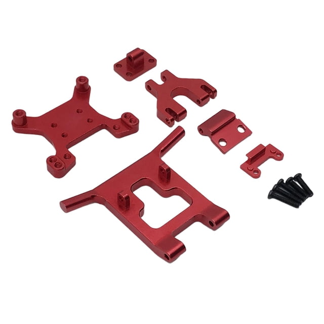 Piezas de mejora para coches RC: Parachoques delantero metálico para la torreta de amortiguación | Wltoys 124018 1/12 rojo