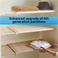 thumbnail image 4 of White Expandable Cabinet Organizer Shelf - No-Drill Installation, Versatile for Kitchen, Bathroom, Dorm & Closet, Portable Plastic Storage Rack with Adjustable Length (53-90cm) and 30cm Width,, 4 of 6