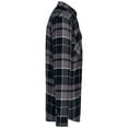 thumbnail image 3 of Kariban Mens Checked Sherpa Lined Shirt Jacket, 3 of 4