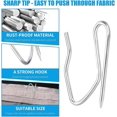 thumbnail image 3 of Curtain Hooks, 58pcs Stainless Steel Metal For Pinch Pleat Curtains, 3 of 5