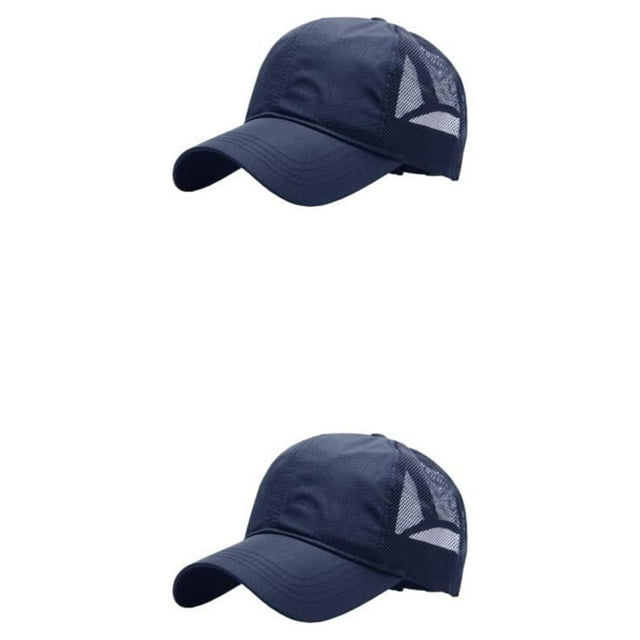 VONKY Breathable Cap Stay Fresh And Comfortable All Day Long Polyester For Male Baseball Cap Peaked Cap Hat Sun Protection Dark blue L 54-59cm 2Set