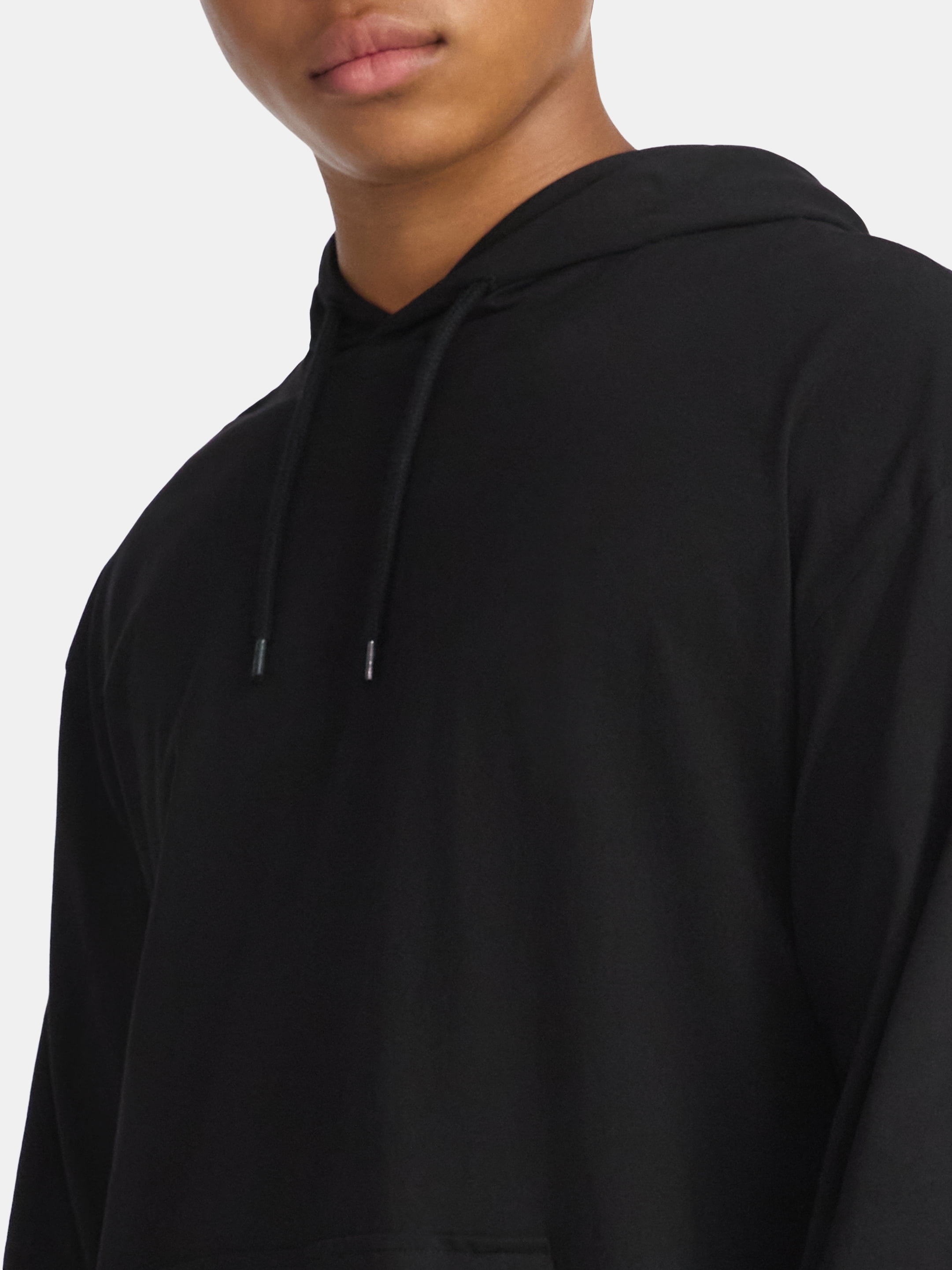 No Boundaries Men's & Big Men's Cotton Long Sleeve Jersey Tee Shirt Hoodie, Sizes XS-5XL