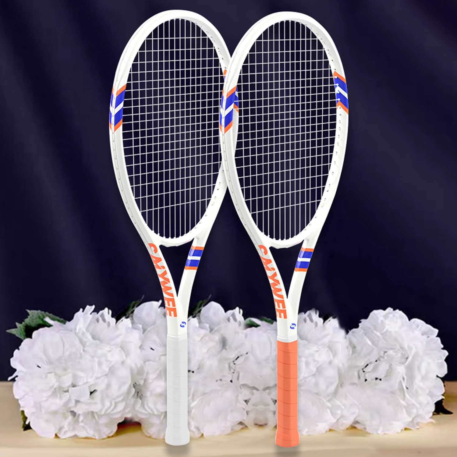 SALYWEE POWER 2.0 Adult Tennis Racket - Carbon Fiber Composite, 16×19 Strung Pattern, Simple & Elegant Design, Free Bag Included