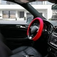 thumbnail image 2 of 15 Inch Steering Wheel Covers, Microfiber Leather and Viscose, Odorless Breathable Anti-Slip Car Steering Wheel Protector Compatible with Most Makes and Models of Cars and Trucks, Red, 2 of 7