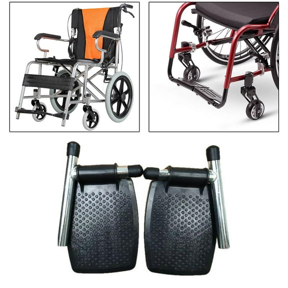 Serenable 2 Pieces Wheelchair Footplate Replacement Equipment Transport Chair Footrest