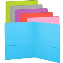 Enday Folder with Pockets 2 Pocket Portfolio Folder for School and Office Blue