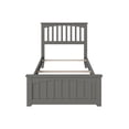 thumbnail image 3 of Mission Twin Wood Foundation Bed with Matching Footboard in Grey, 3 of 10