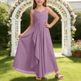 thumbnail image 2 of Gowns and Evening Dresses A Line Flowy Chiffon Maxi Dress for Junior Bridesmaid Prom Dresses, 2 of 6