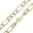 thumbnail image 3 of Decadence 14k Two Tone Gold Solid 9.10mm Figaro Chain with Lobster Claw Clasp | 8.50" Bracelet | Italian Gold Bracelets | Gold Figaro Bracelets for Men and Women, 3 of 5