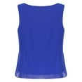 thumbnail image 2 of JanJean Débardeur Sans Manches Décontracté d'Été pour Femme, Léger en Mousseline, Camisole à Encolure Ronde, Bleu Royal, G, 2 of 7