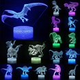thumbnail image 2 of 3D LED Night Light Lamp Dinosaur Series 16Color Night Light with Remote Control Table Lamps Toys Gift For kid Home Decoration, 2 of 7