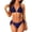 Navy, variant on JoveMarine Women's Tie Side Bikini Set Two Piece Swimsuit Adjustable Straps Beach Bathing Suit Summer Bathing Suit For Womens Swimsuits Black L