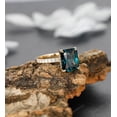thumbnail image 3 of Peacock Green Sapphire Engagement Ring,Danity 4.0CT Radiant Cut Teal Sapphire Wedding Ring Hidden Halo Wedding Promise Anniversary Ring Gift, 3 of 3