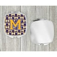 thumbnail image 4 of Letter M Football Purple and Gold Compact Mirror CJ1064-MSCM, 4 of 4