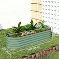 thumbnail image 3 of Outsunny Jardinière Surélevée Galvanisée, 6,5 x 2 x 1,5 Pi, Vert, 3 of 10