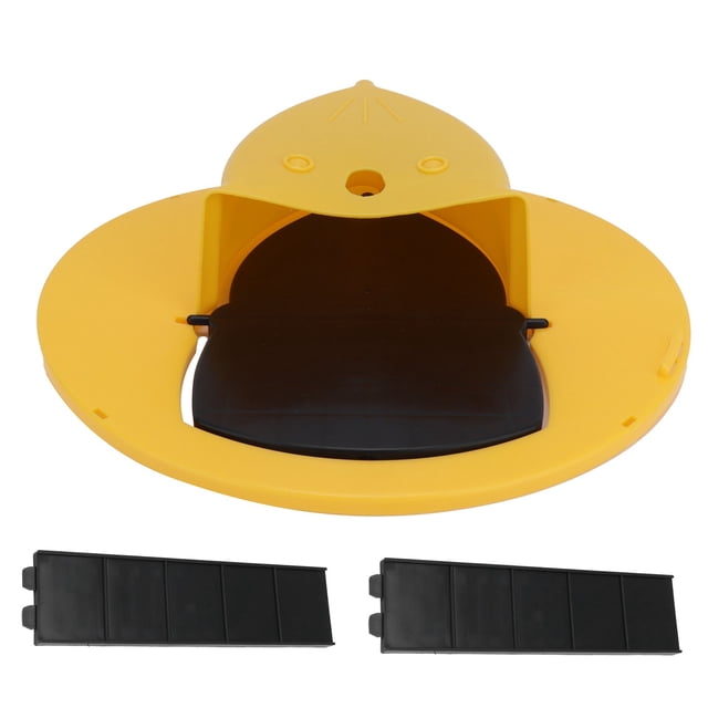 Trampa para ratas con tapa, duradera, restablece automáticamente la trampa para ratones para interiores y exteriores, color amarillo