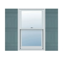 Ekena Millwork 14 in. W x 71 in. H Builders Edge, Standard Four Board Joined (3 Batten), Board-n-Batten Shutters, Includes Matching Installation Spikes (Per Pair), 004 - Wedgewood Blue