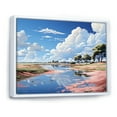 thumbnail image 2 of Designart "Harmonious Landscape Of A Japanese Golf Course II" Landscape Forest River Floater Framed Canvas Wall Art, 2 of 5