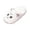 White, variant on Women's Slippers Fuzzy Comfort First-Rate Home Footwear with Cat Print Open Toe Flat Indoor Slides for Everyday Cozy Fall Winter