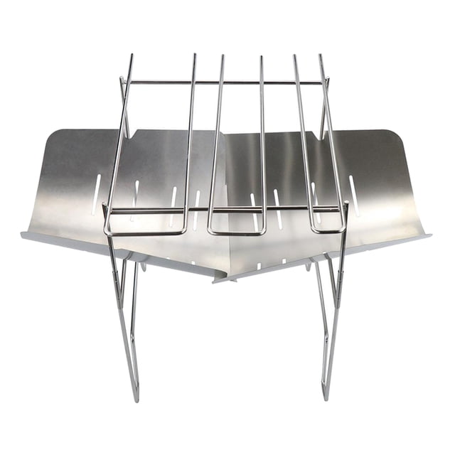 Parrilla de de carbón plegable para - 2 piez barra de de 2 piezas + palo de Sunnimix Parrilla de carbón portátil