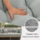 thumbnail image 2 of seat cushion for garden bench, 100 cm, outdoor with fastening straps, black, 2 of 5