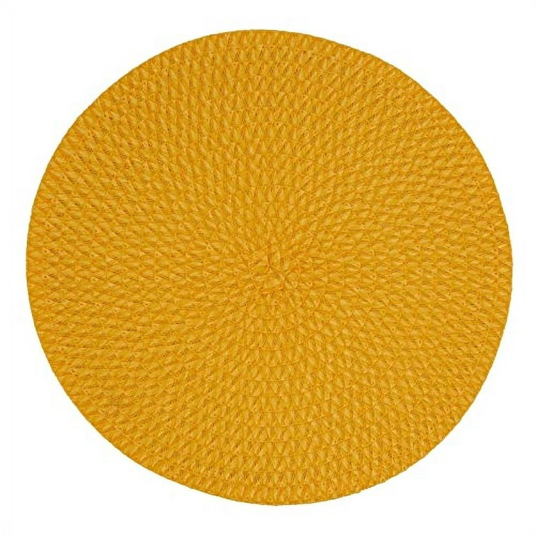 Fennco Styles Elegant Lily Collection Studded Design Placemats 14 W x 20  L, Set of 4 - Champagne Table Mats for Home, Dining Table, Banquets