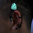 thumbnail image 2 of UDIYO 1Pc Women Punk Luminous Dragon Shape Ear Cuff Clip Earring No Piercing Jewelry, 2 of 7