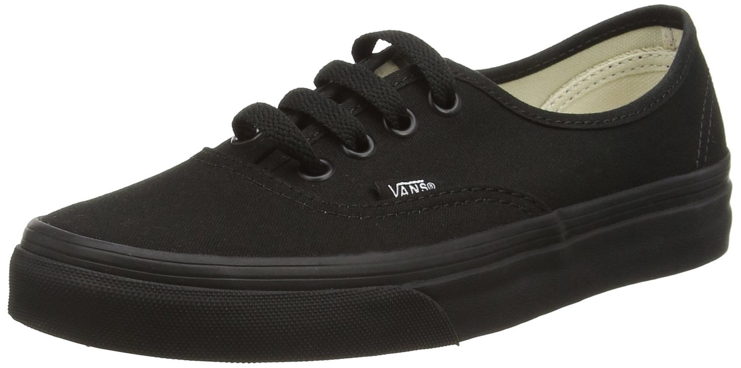 vans black leather school shoes