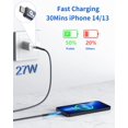 thumbnail image 2 of Cable USB-C a Lightning PRAKIE de 1,8 m, 2 unidades, MFi, carga rápida, 2 of 6