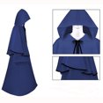 thumbnail image 4 of FNFYFH Renaissance Costumes Cloak with Hood Arm Holes Adults Medieval Hooded Cape for Halloween Cosplay, 4 of 7