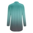 thumbnail image 5 of NIUREDLTD Women's Cardigan Long Sleeve Cardigan For Women Gradient Open Front Cardigan Lightweight Cardigans Cardigan Sweaters For Women Mint Green 2XL, 5 of 5