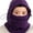 Purple, variant on 3-12 Years Kids Balaclava Ski Mask, Cold Weather Fleece Face Mask with Hood, Windproof Outdoor Winter Hat for Boys & Girls