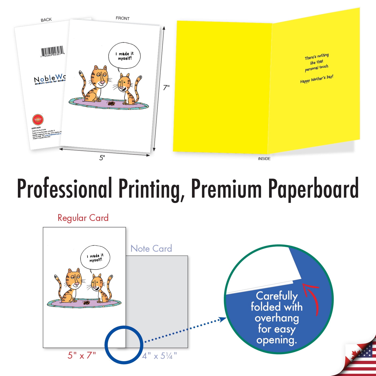 NobleWorks 20 Assorted Box Set Funny Mother's Day Greeting Cards w/5 x 7 Inch Envelopes (10 Designs, 2 Each) Mom Wild Moms AC10890MDG-B2x10