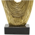 thumbnail image 4 of 15" x 50" Gold Aluminum Metal Teardrop Abstract Sculpture with Black Base, by DecMode, 4 of 7