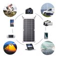 thumbnail image 2 of Panel solar de 6W 5V con puerto USB 2PCS Célula solar de silicio monocristalino de mosquetón para ac CACAGOO Cargador, 2 of 7