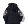 thumbnail image 4 of Mens  Zip Up Hoodie Embroidered Sweatshirt Kangaroo Pocket Hooded Top, 4 of 5