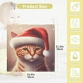 thumbnail image 2 of SKYSONIC 3 PCS Cat with Christmas Hat Baby Muslin Washcloths, Watercolor Face Towel Burp Cloths Ultra Soft Absorbent Cotton Bath Wipes Towels for Newborn Boys Girls, 2 of 7