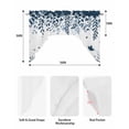 thumbnail image 5 of Blue Spring Botanical Swag Valances for Windows, Small Curtains Drapes, Weeping Eucalyptus Butterfly Kitchen Window Curtains Over Sink Rod Pocket Window Treatment Valance for Bedroom/Bathroom 56"x36", 5 of 5