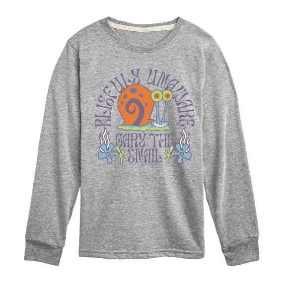 SpongeBob SquarePants - Gary Blissfully Unaware - Toddler & Youth Long Sleeve Graphic T-Shirt